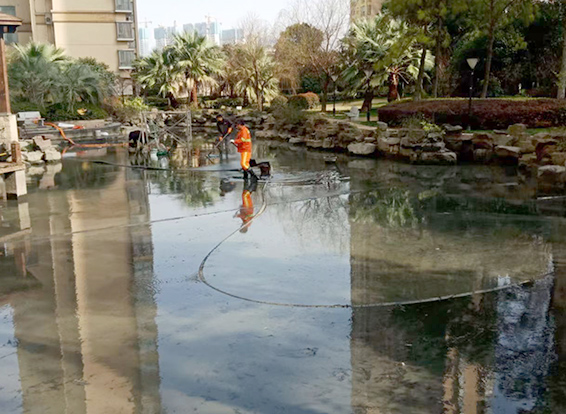 台山景观池淤泥清理